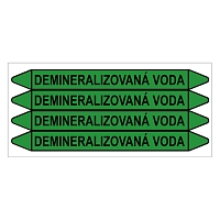 Značení potrubí, demineralizovaná voda,4 ks, 250 × 26 mm